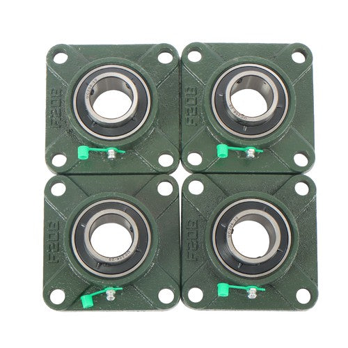 Solid Spare 4pcs UCF206-20 Pillow Block Flange Bearing 1-1/4" Bore 4 Bolt Solid Base
