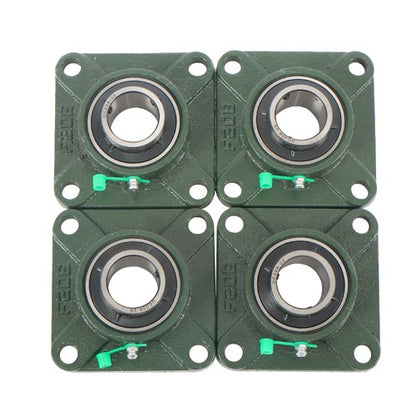 Solid Spare 4pcs UCF206-20 Pillow Block Flange Bearing 1-1/4" Bore 4 Bolt Solid Base