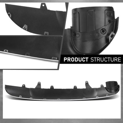 Solid Spare Valance Fit For 2016-2018 Toyota RAV4 Bumper Guard Plastic Silver Rear Lower