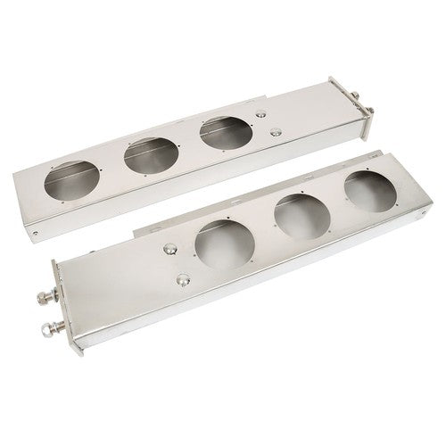 Solid Spare Stainless Steel 30" Mud Flap Hanger w/ Light Cutouts Spring Loaded 2 1/2 Pattern