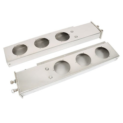 Solid Spare Stainless Steel 30" Mud Flap Hanger w/ Light Cutouts Spring Loaded 2 1/2 Pattern