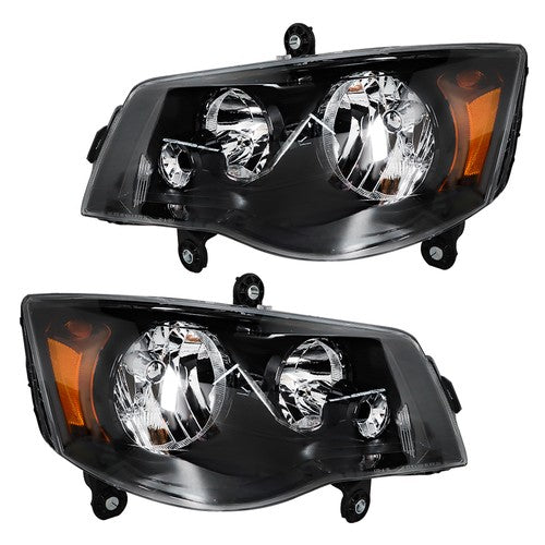 Solid Spare RH+LH For dodge Grand Caravan 2008-16 Town&Country 2011-2018 Headlights Halogen