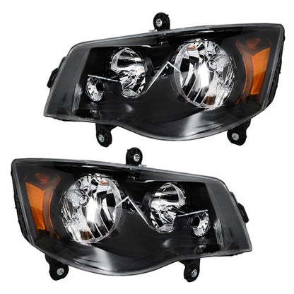 Solid Spare RH+LH For dodge Grand Caravan 2008-16 Town&Country 2011-2018 Headlights Halogen