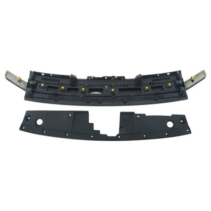 Solid Spare Gloss Black Compatible NEW For Ford Flex 2013-2019 Front Bumper Grille Assembly