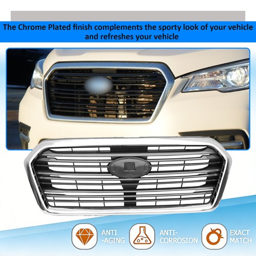 For 2019 2020 2021 2022 Subaru Ascent #91121XC01A Front Bumper Grille Chrome