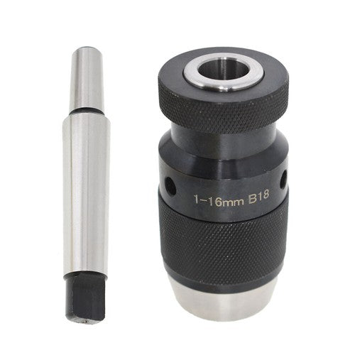 Solid Spare Keyless Precision Self Tighten Lathe Drill Chuck & Taper Arbor MT3-B18 1-16m