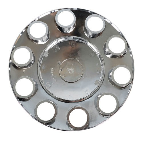 Solid Spare Semi Truck Rear & Front Chrome Wheel Axle Cover Hub Cap 33mm Lug Nuts Thread-On