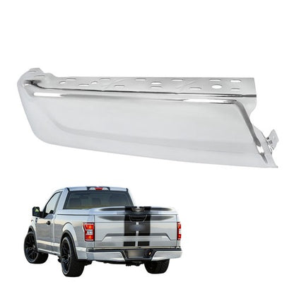 Solid Spare Fit For Ford F-150 2021-2023 Left Steel Rear Bumper End Cap Without Sensor Holes