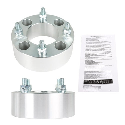 Solid Spare Wheel Spacers For Honda Rincon 680 4x110 2" 74mm M10x1.25 Silver X2