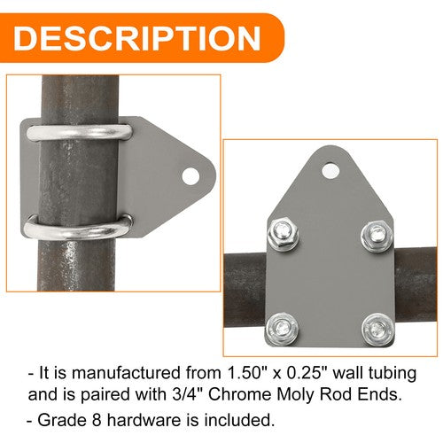 Solid Spare Heavy Duty Crossover Steering Kit for Jeep Cherokee XJ 1984-2001 Grey