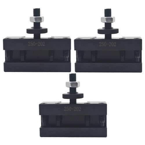 Solid Spare 3Pcs BXA #2 250-202 Quick Change Turning Facing & Boring Tool Post Holder