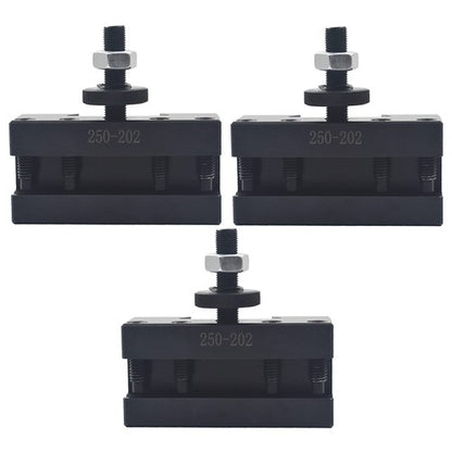 Solid Spare 3Pcs BXA #2 250-202 Quick Change Turning Facing & Boring Tool Post Holder