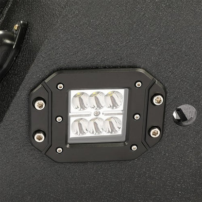 Solid Spare Fits 2015-2019 GMC Sierra 2500HD/3500HD Black Steel Rear Bumper with LED lights
