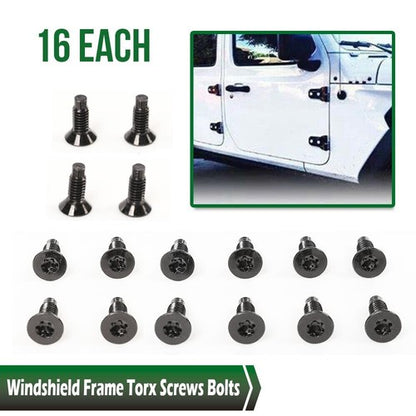 Solid Spare Windshield Frame Torx Screws Bolts Fit For 76-06 Jeep CJ/YJ/TJ Wrangler