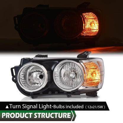 Solid Spare Fit For 12-16 Chevrolet Sonic Chrome Bezel Headlight Lamp Left Driver Side