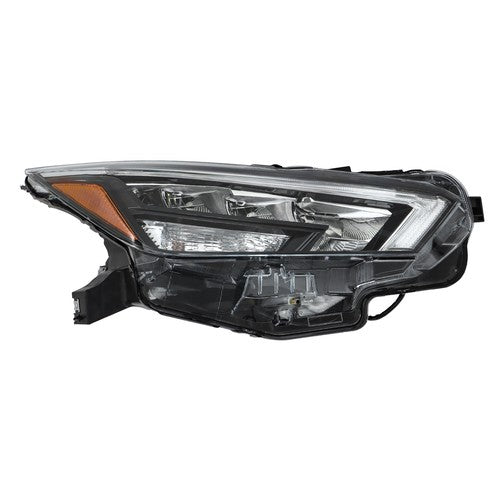 Solid Spare LED Chrome Headlight Replacement Fit For Nissan Versa 2020-2021 Right Clear Lens