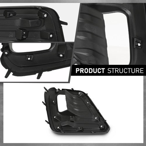 Solid Spare Fit For 2019 2020 2021 Subaru Forester Front Bumper Fog Light Trim Cover Bezel