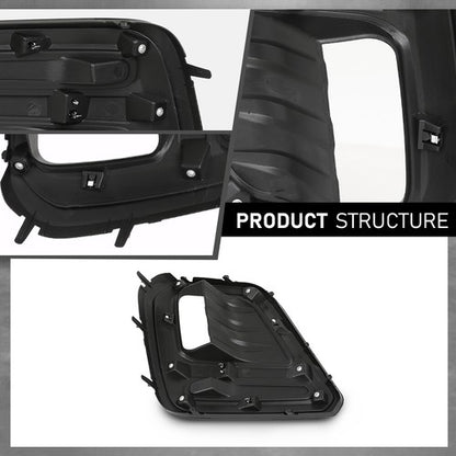 Solid Spare Fit For 2019 2020 2021 Subaru Forester Front Bumper Fog Light Trim Cover Bezel