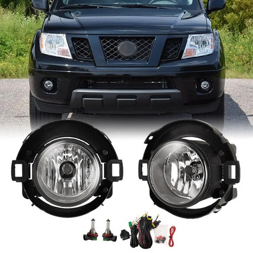 Fog Lights W/Bracket + Harness + Clip Fit Nissan Frontier 10-19 & Xterra 05-15