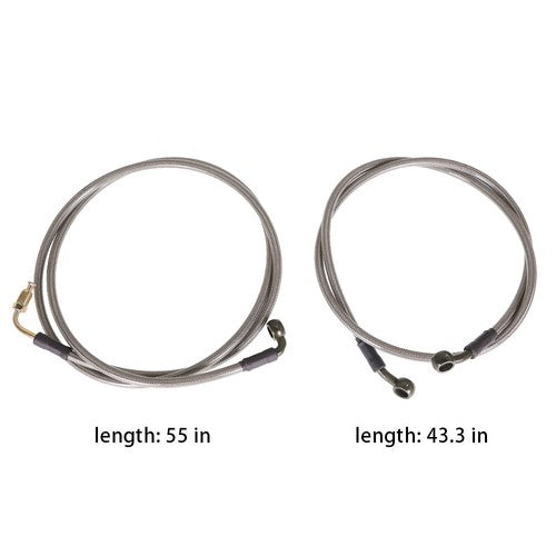 Solid Spare Extended Front/Rear Brake Lines For Polaris RZR 800/S 800/4 800/XP 900/570 1068