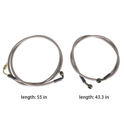 Solid Spare Extended Front/Rear Brake Lines For Polaris RZR 800/S 800/4 800/XP 900/570 1068