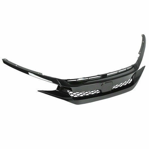 Solid Spare Front Grille For Honda Civic 2019-2021 2020 Coupe Sedan Type-r Style Black Mesh