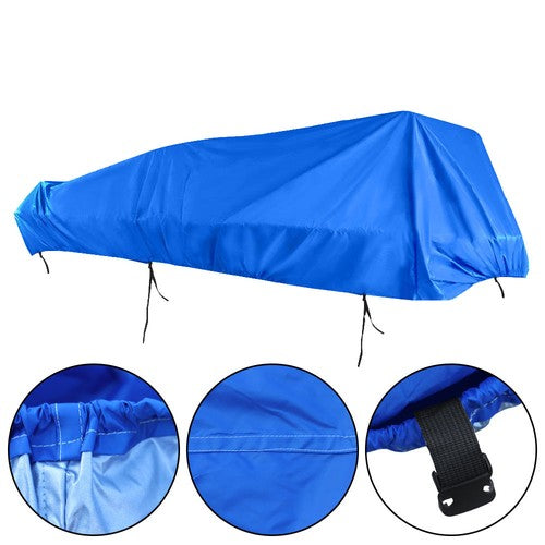 Solid Spare Blue 21 - 24 FT Waterproof Heavy Duty Fabric Trailerable Pontoon Boat Cover