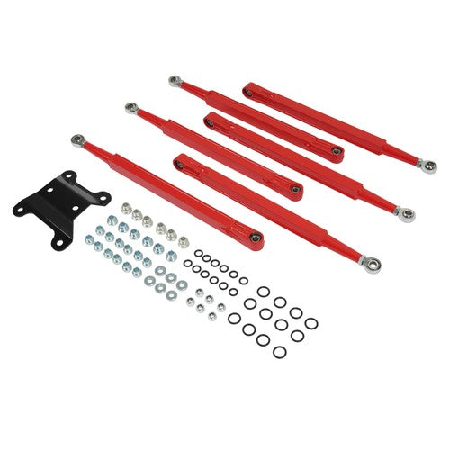 Solid Spare Red Boxed Rear Radius Arms For Can-Am Maverick X3 2017+ 64\" Body Powder Coated