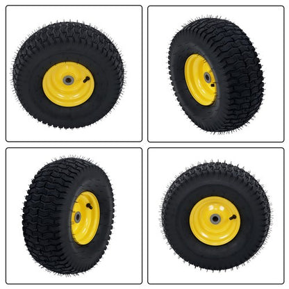 Solid Spare 15x6.00-6 Lawn Mower and Dump Cart Wheel - 3/4 Inch Axle, 3.25 Inch Hub