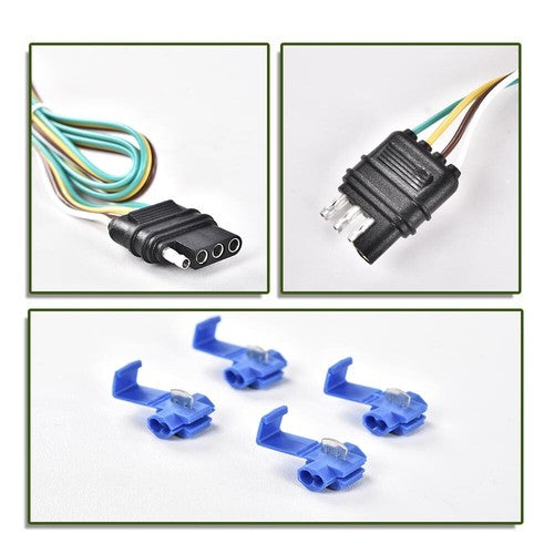 Solid Spare Magnetic Tow Light Trailer Truck Tail Break Turn Stop Towing LED Lights Kit 12v