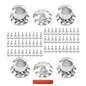 Solid Spare Chrome Hub Cover Kit 33mm Front Rear for Semi Truck Wheel Axle Covers Spiked