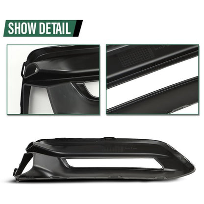 Solid Spare Fit For 18-20 Honda Accord Front Bumper Fog Light Bezel Lamp Trim Left