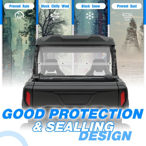 Solid Spare Clear Rear Windshield for Can-Am Commander 700 Max 1000R DPS/XT/XMR 2021-25 ATV