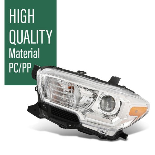 Solid Spare For 2016-2023 Toyota Tacoma Headlights w/o LED DRL Left+Right Headlamps Assembly