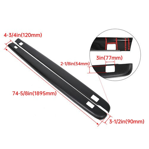 Solid Spare Pair of Bed Rail Caps Side Covers LH& RH For Chevy Silverado 5.8Ft Bed 2007-2013