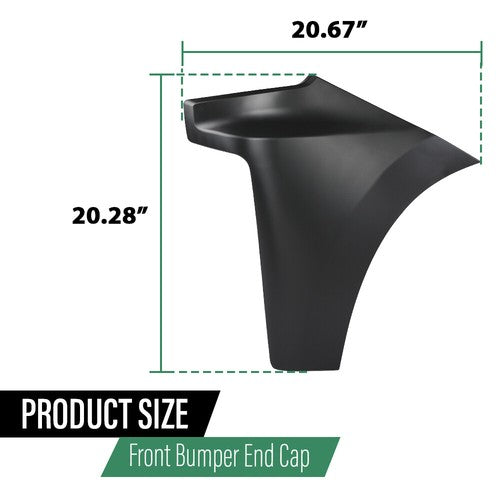 Solid Spare Fit For 19-22 Chevy Silverado 1500 Front Bumper End Cap Extension Left+Right