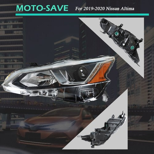 Solid Spare Headlight Assembly Set Halogen Left Driver Side Fit For Nissan Altima 2019 2020