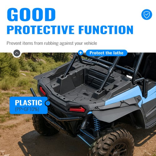 Solid Spare For 2014-2023 Polaris RZR XP Turbo 4 Left+Right Section Textured Rear Bed Box