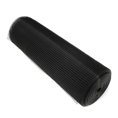 Solid Spare 1/2 inch 36x100 19 Gauge Black Vinyl Coated Hardware Cloth - Coated Wire Mesh