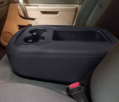 Solid Spare Console Jump Leather Armrest Cover For 2007-2014 Chevy Silverado 1500 2500 3500