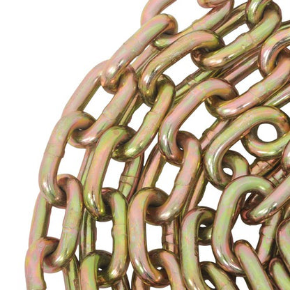 Solid Spare Binder Transport Chain G80 Steel 7100Lbs Tow Chain 3/8In × 20FT With Grab Hooks