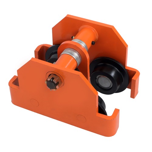 Solid Spare 11000 lbs/5T Alloy Steel Push Beam Trolley with Dual Wheels 120-195mm Adjustable