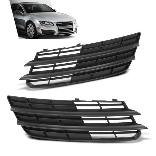 Solid Spare Fit For 2011-2014 Audi A7 Front Bumper Insert Fog Light Cover Left+Right Side