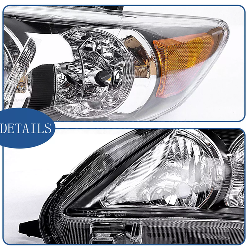 For 2011-2013 Toyota Corolla Pair Headlights Front Bumper Fog Light Cover Set