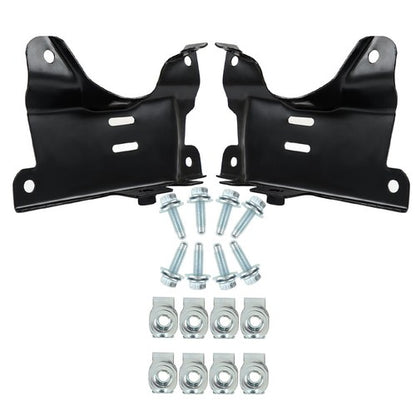 Solid Spare For 2007-2010 Chevy Silverado 2500HD 3500HD Front Bumper Bracket Compatible 2PCS