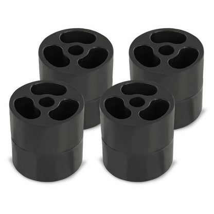 Solid Spare 3" Tall x 3" Wide Body Lift Heightening Block Kit 3396 Black 4pcs