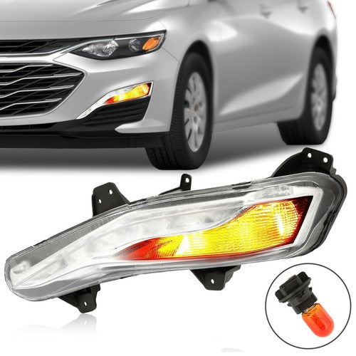 Solid Spare Fog Light Turn Signal Light w/LED DRL Driver Side For Chevy Malibu 2019-2022 23