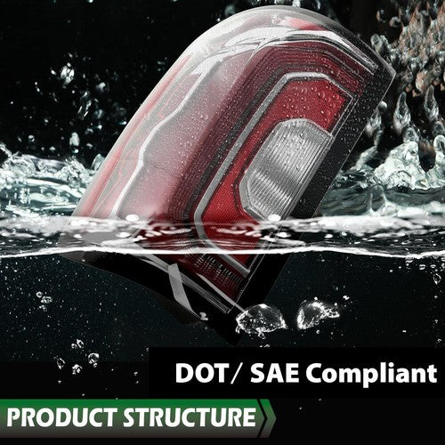 Solid Spare LED Tail Light Fit For 16-18 GMC Sierra 1500 Rear Brake Lamp Driver Side