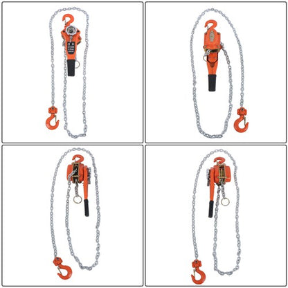 Solid Spare Lever Chain Hoist 1650Lbs Capacity 10Feet G80 Chain for Warehouse Machinery