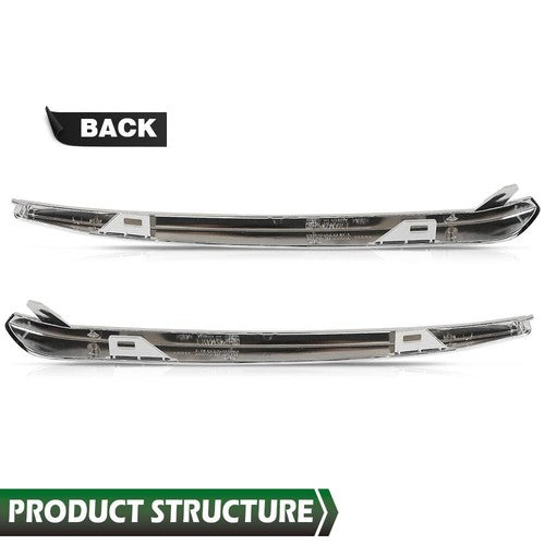 Solid Spare Fit For 2015-2020 Chevrolet Tahoe Suburban Front Bumper Trim Molding Left+Right